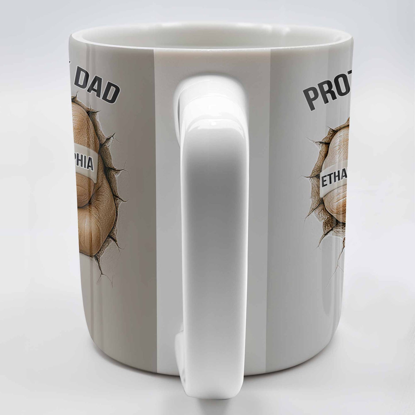 Protected By Dad Clutched Fist Design