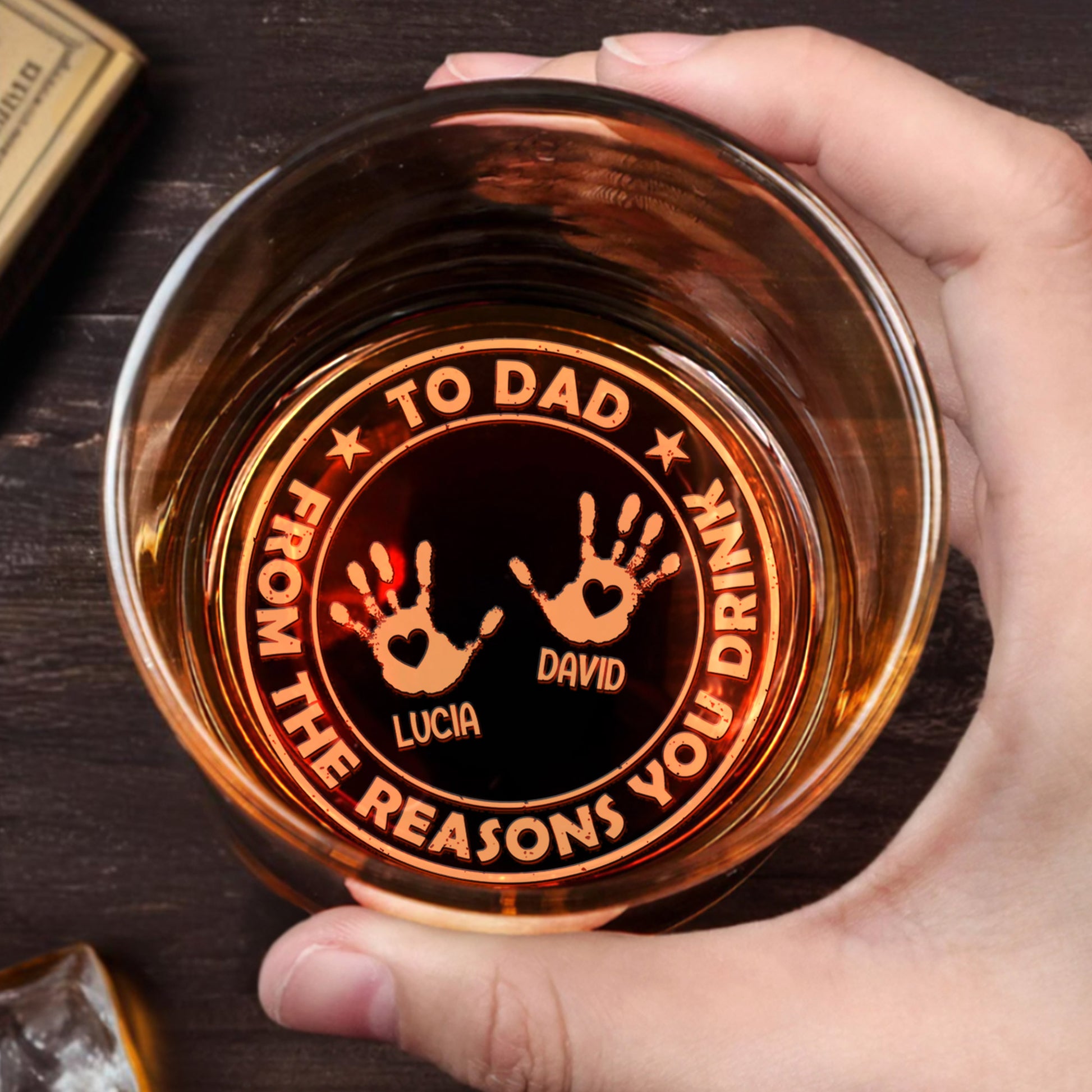 To Dad From The Reasons You Drink Featuring Handprints