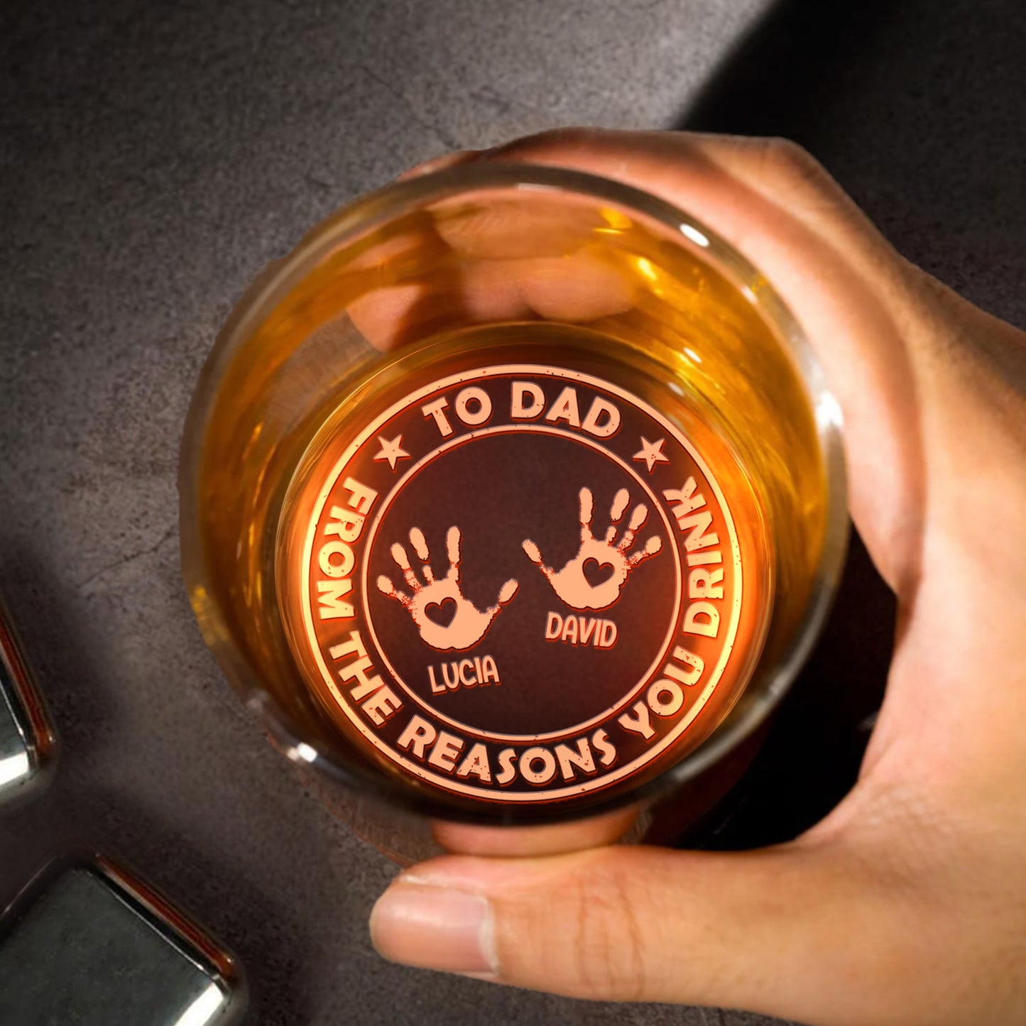 To Dad From The Reasons You Drink Featuring Handprints