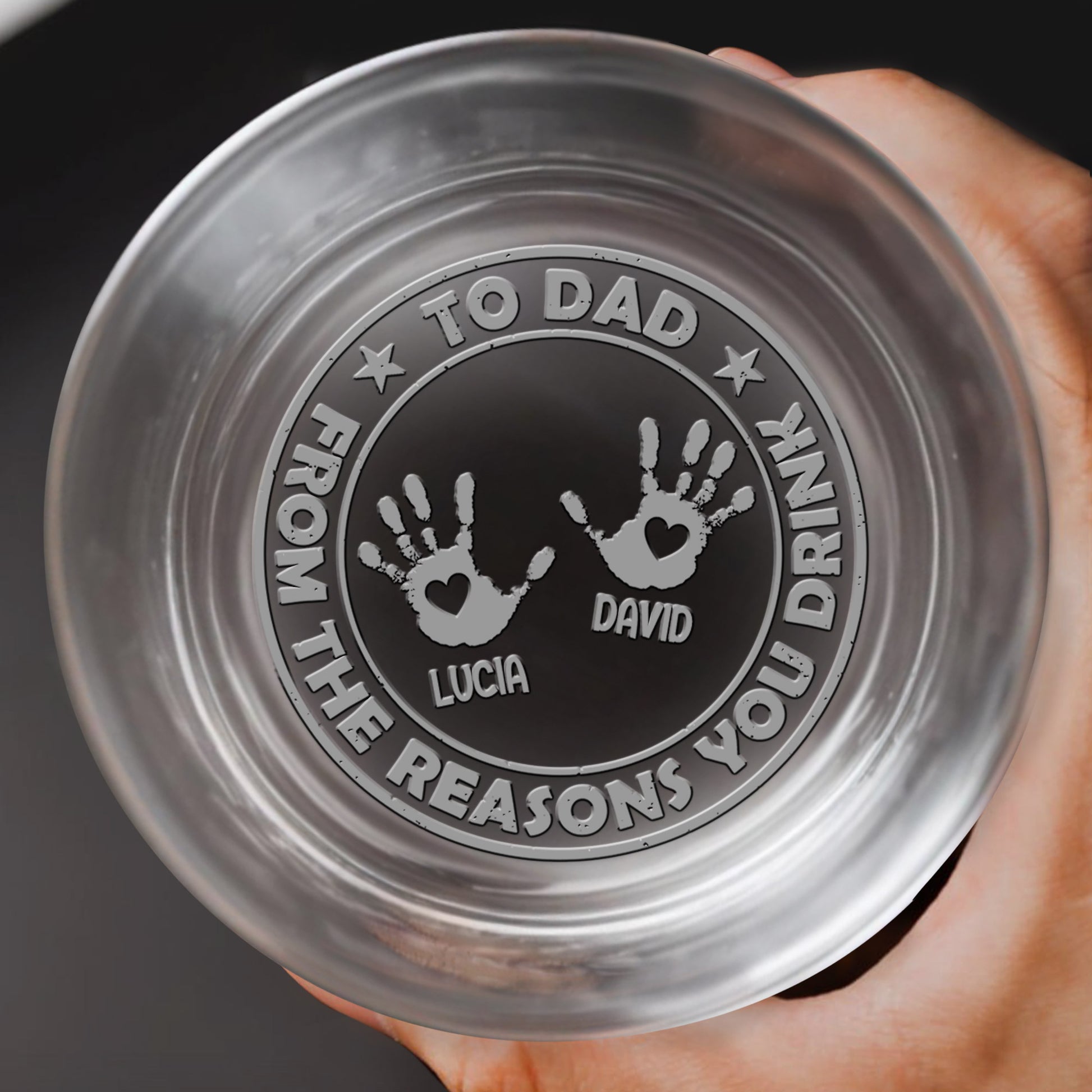 To Dad From The Reasons You Drink Featuring Handprints