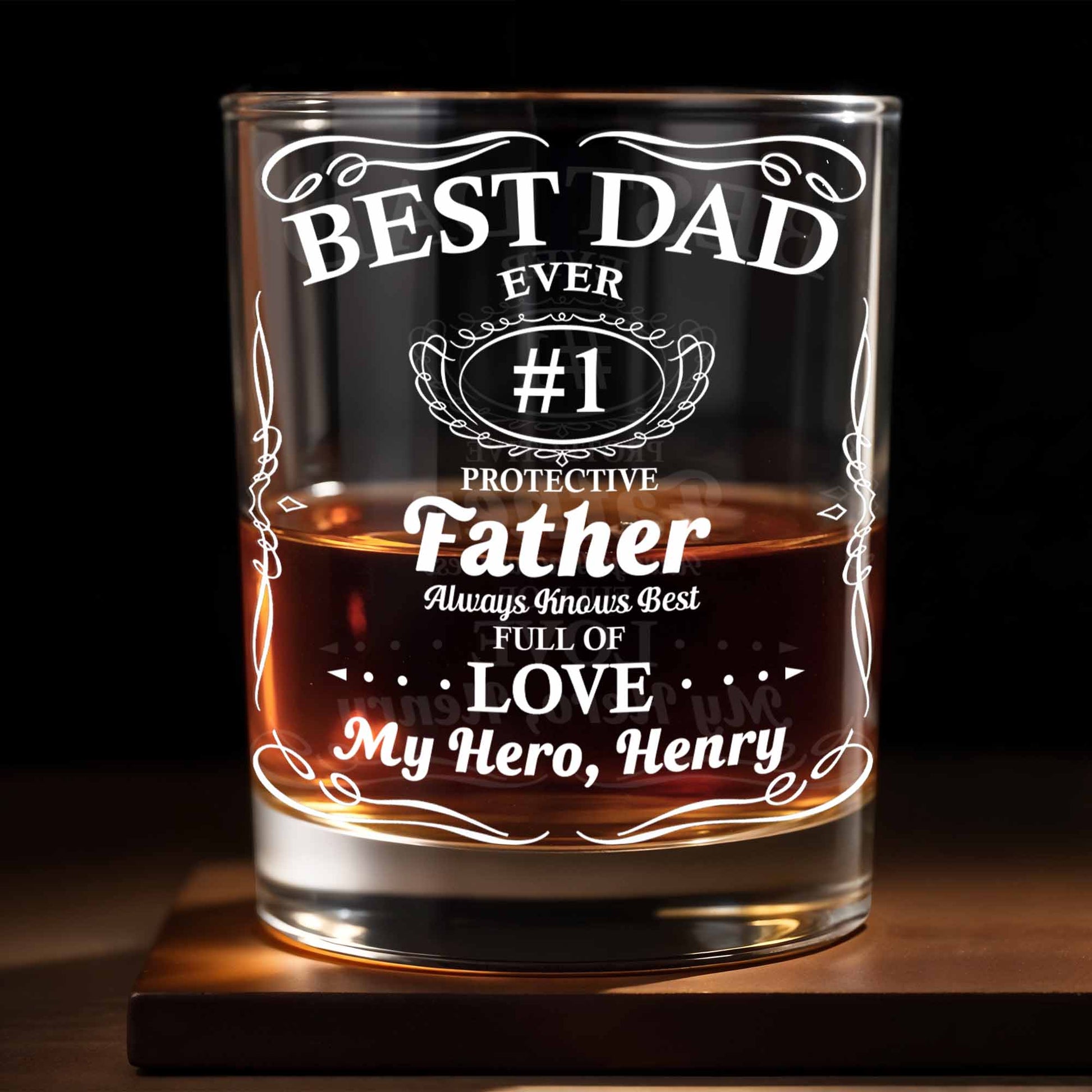Best Dad Ever Trophy And Heart Design