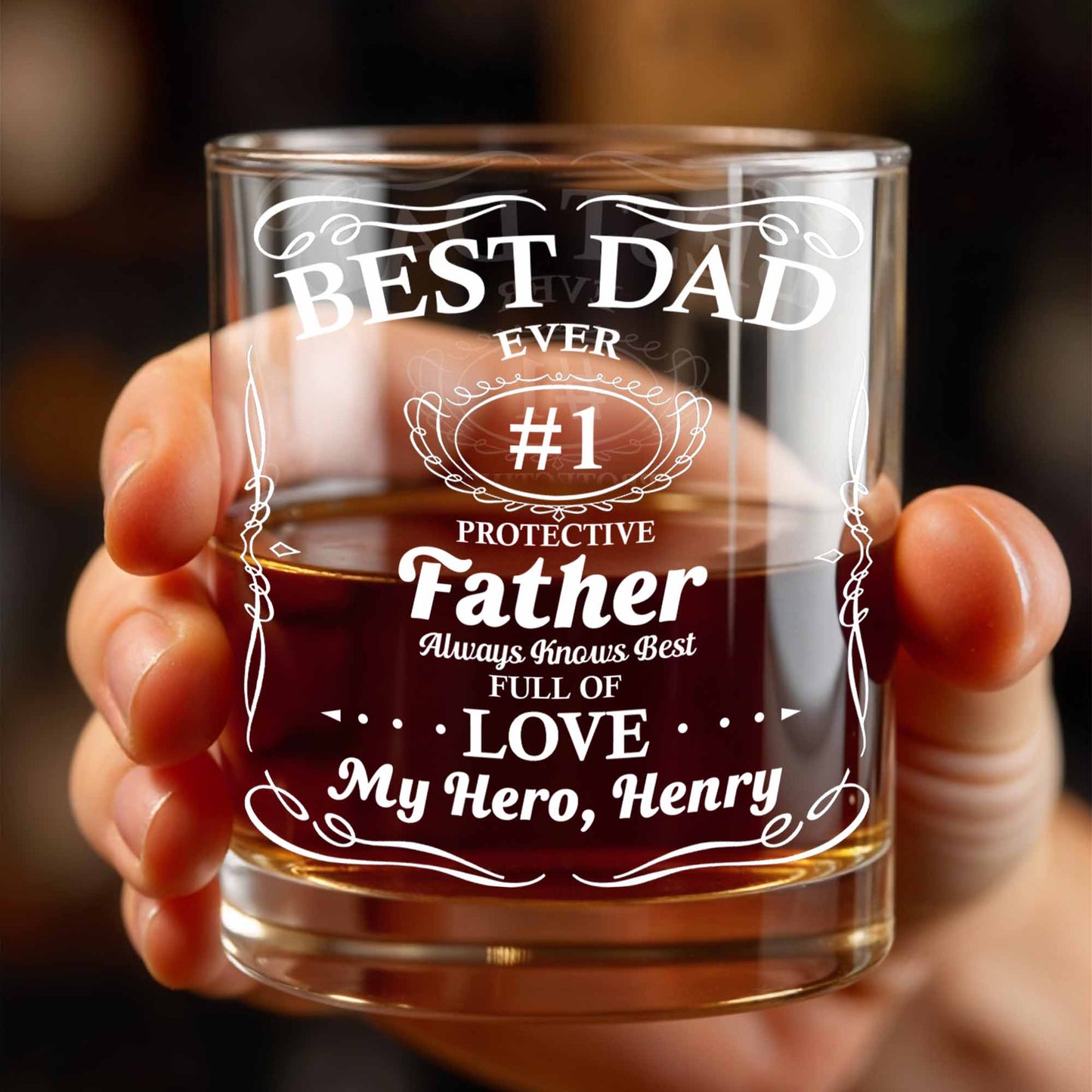 Best Dad Ever Trophy And Heart Design