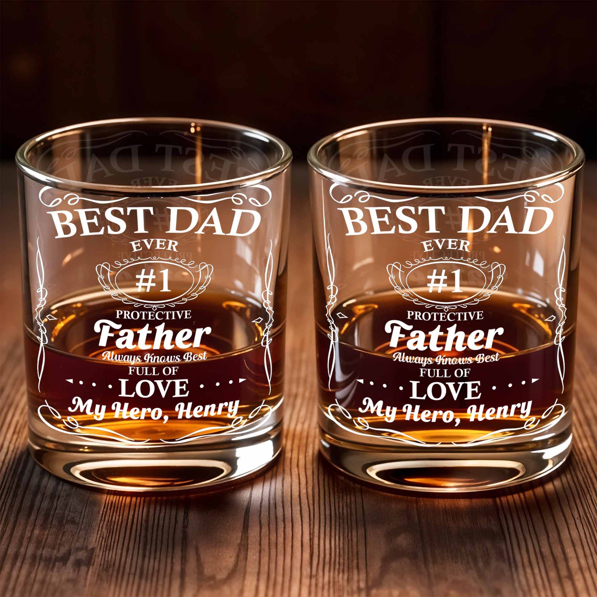 Best Dad Ever Trophy And Heart Design
