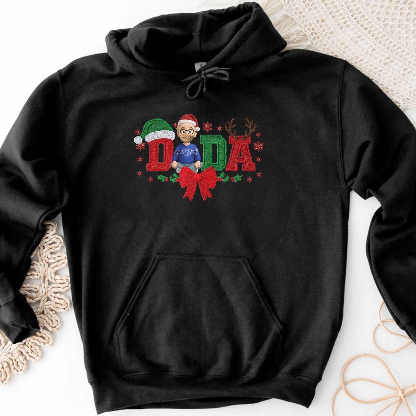 Festive Dad Christmas T-Shirt With Customizable Features