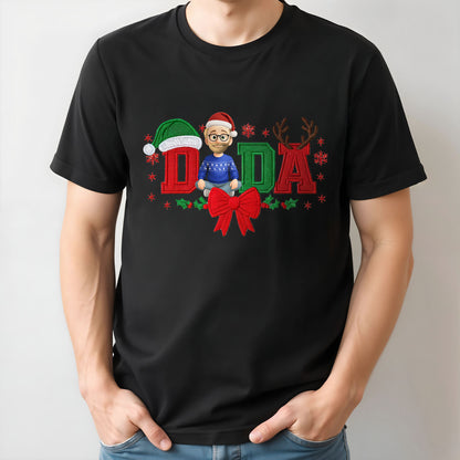 Festive Dad Christmas T-Shirt With Customizable Features
