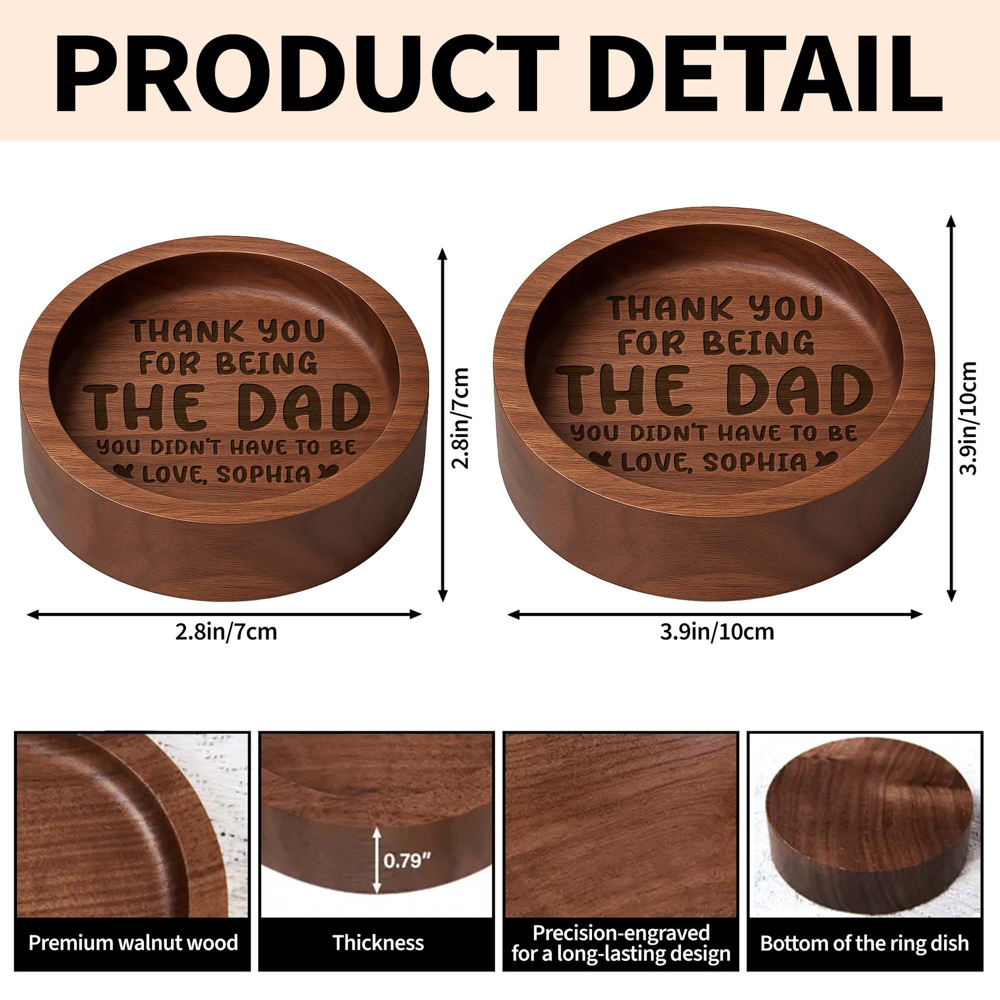 Thank You For Being The Dad You Didn't Have To Be Ring Dish