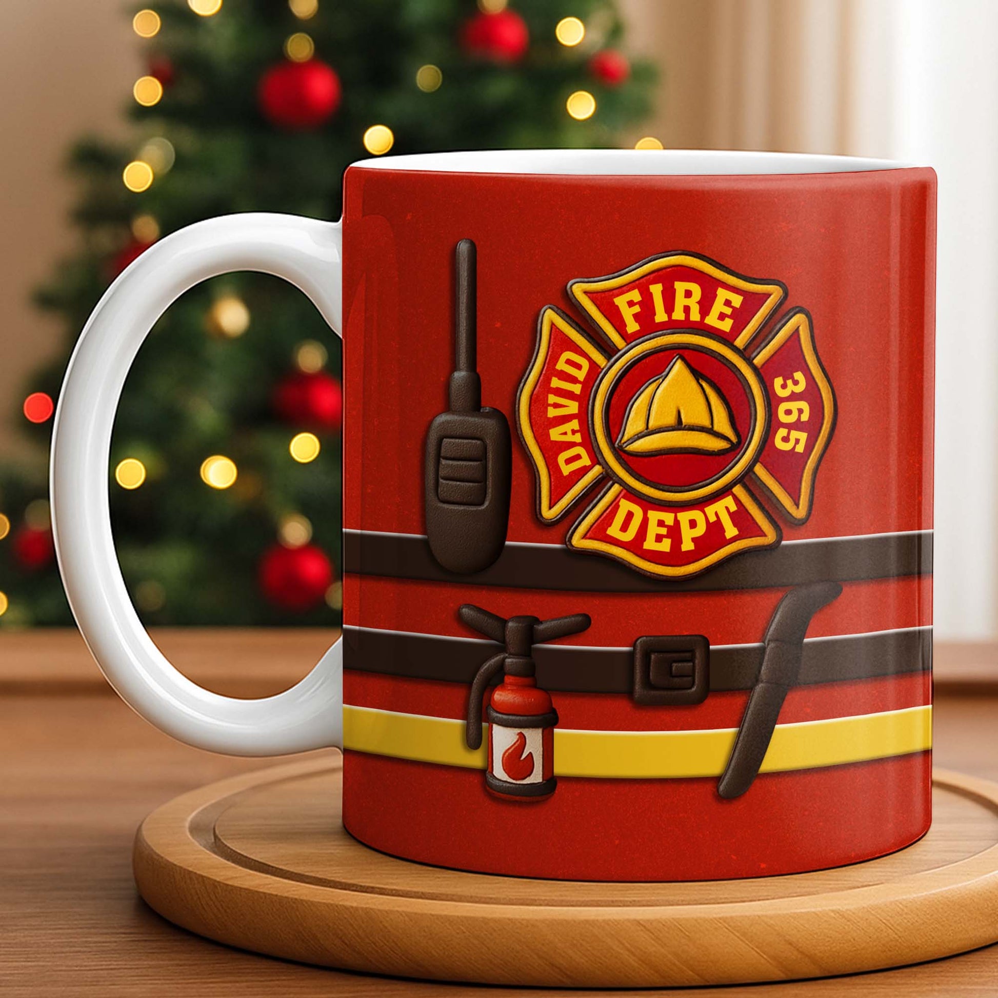 Fire Department 365 Days On Duty Badge and Tools