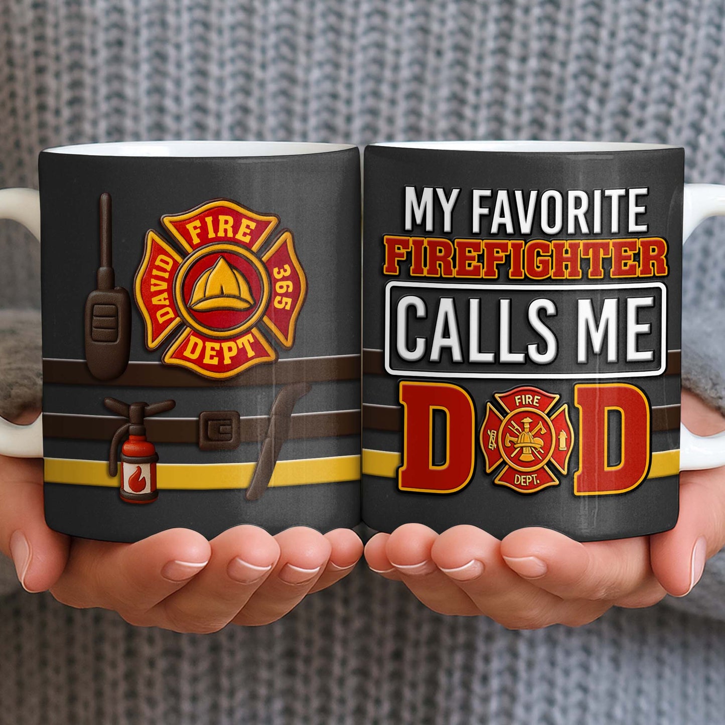 Fire Department 365 Days On Duty Badge and Tools