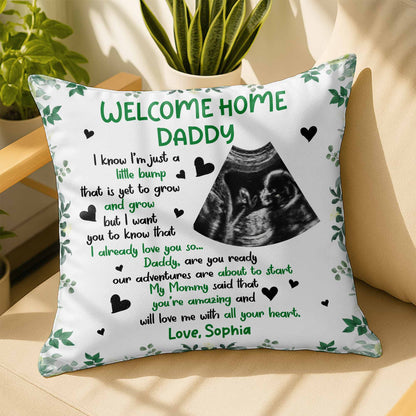 Welcome Home Daddy Sonogram And Heart Design