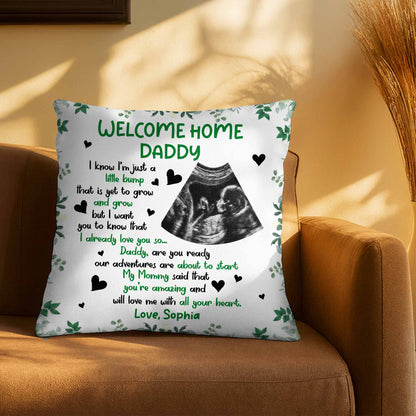Welcome Home Daddy Sonogram And Heart Design