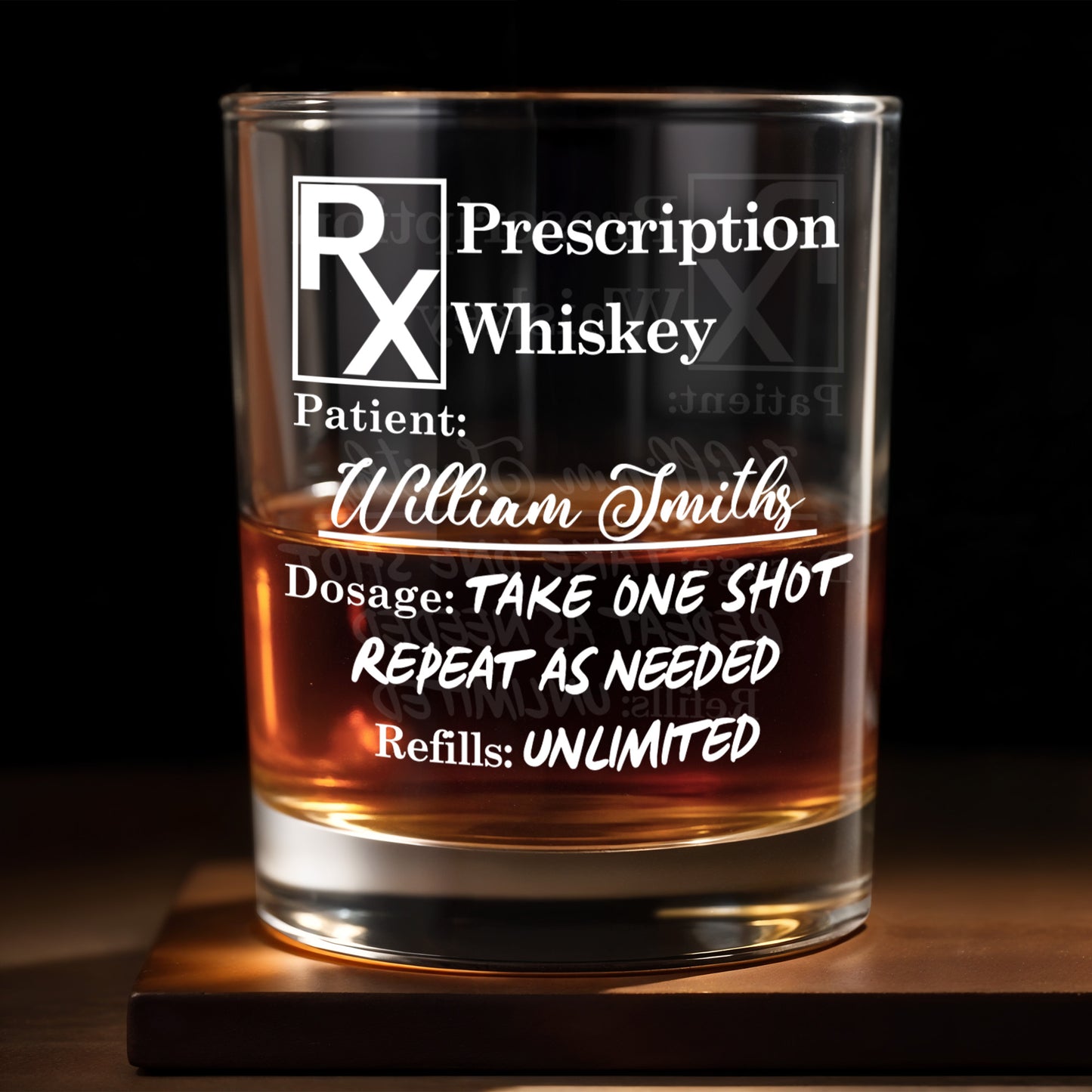 Prescription Whiskey Take One Shot Whiskey Glass