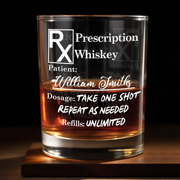 Prescription Whiskey Take One Shot Whiskey Glass