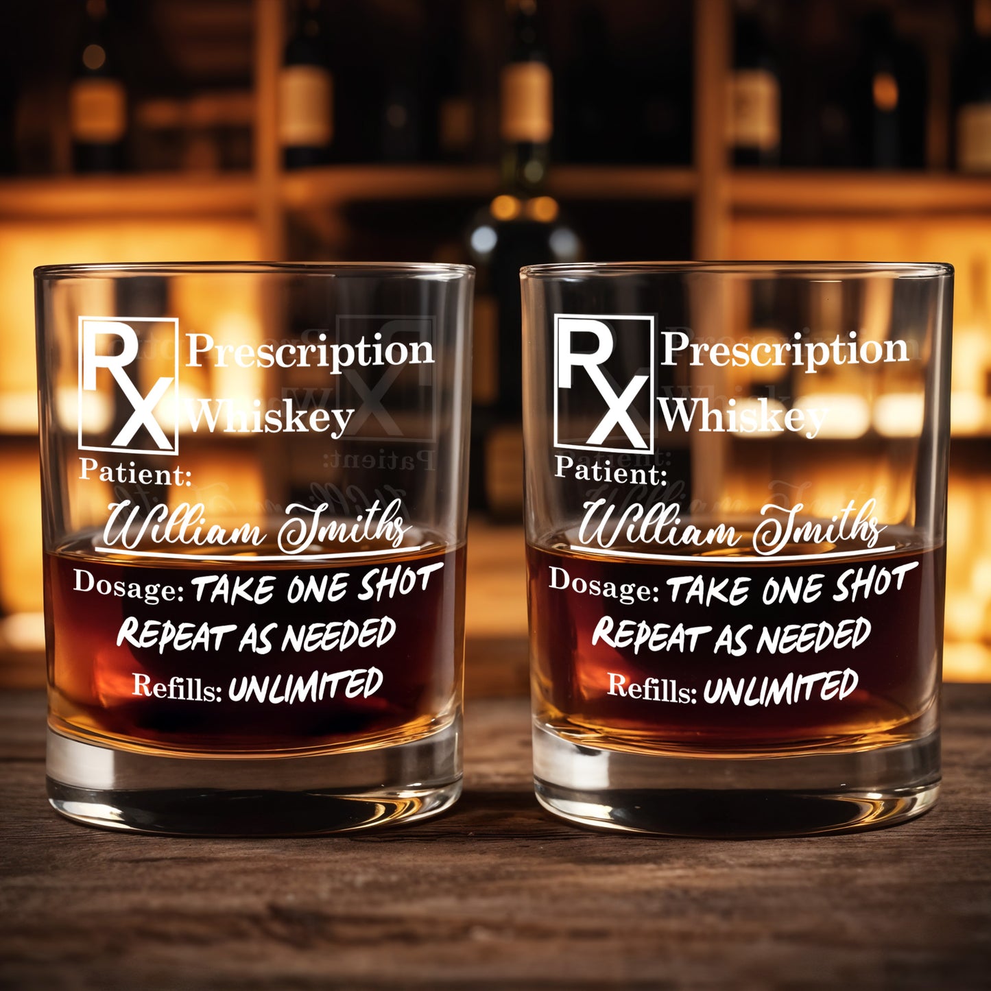 Prescription Whiskey Take One Shot Whiskey Glass
