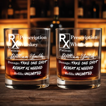 Prescription Whiskey Take One Shot Whiskey Glass