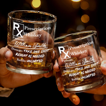 Prescription Whiskey Take One Shot Whiskey Glass