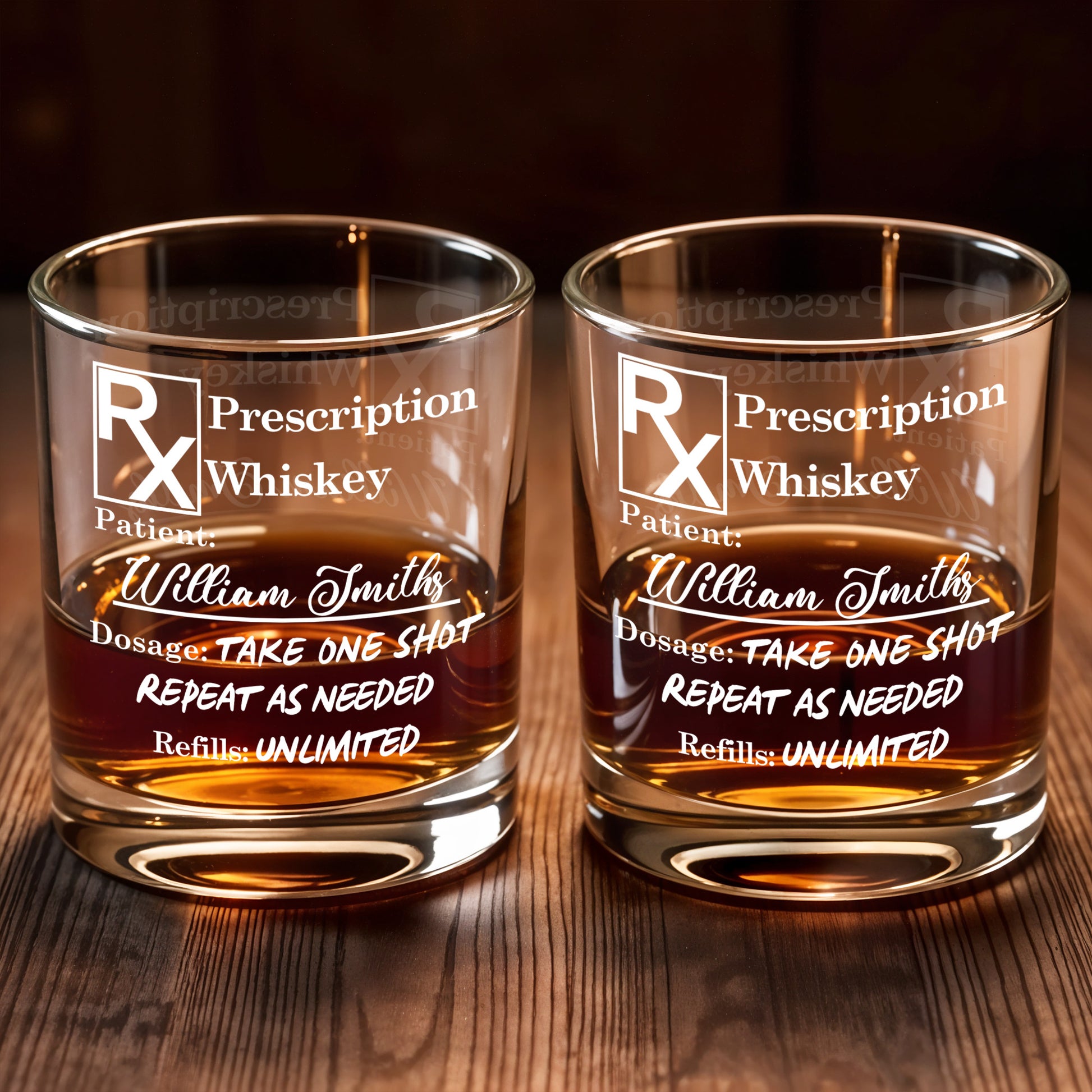 Prescription Whiskey Take One Shot Whiskey Glass