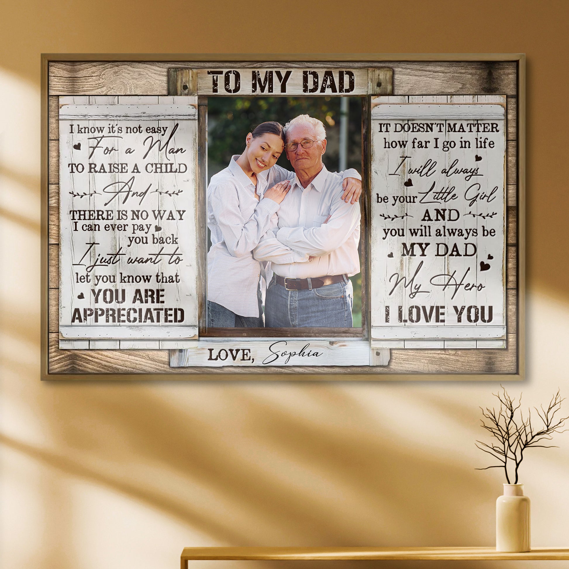 To My Dad, You Are Appreciated, Photo Of Daughter And Father