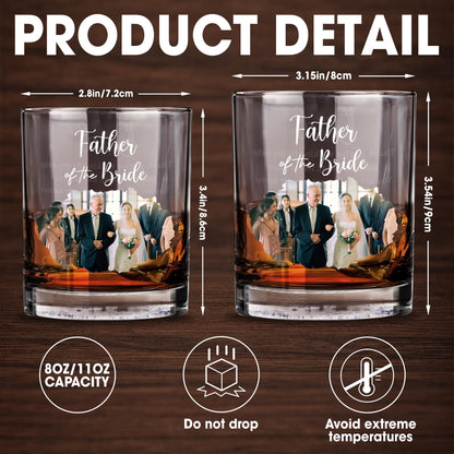 Father Of The Bride Wedding Photo Glass
