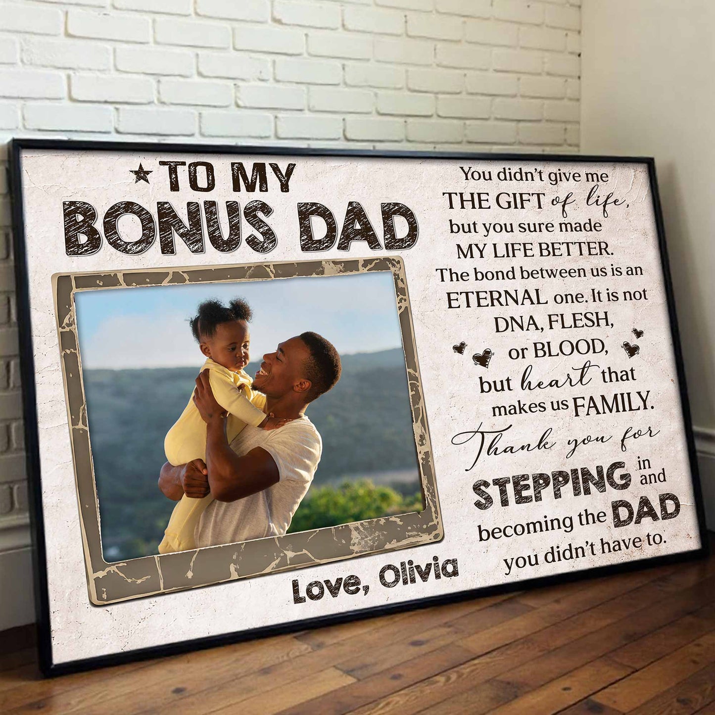 To My Bonus Dad Thank You For Stepping In
