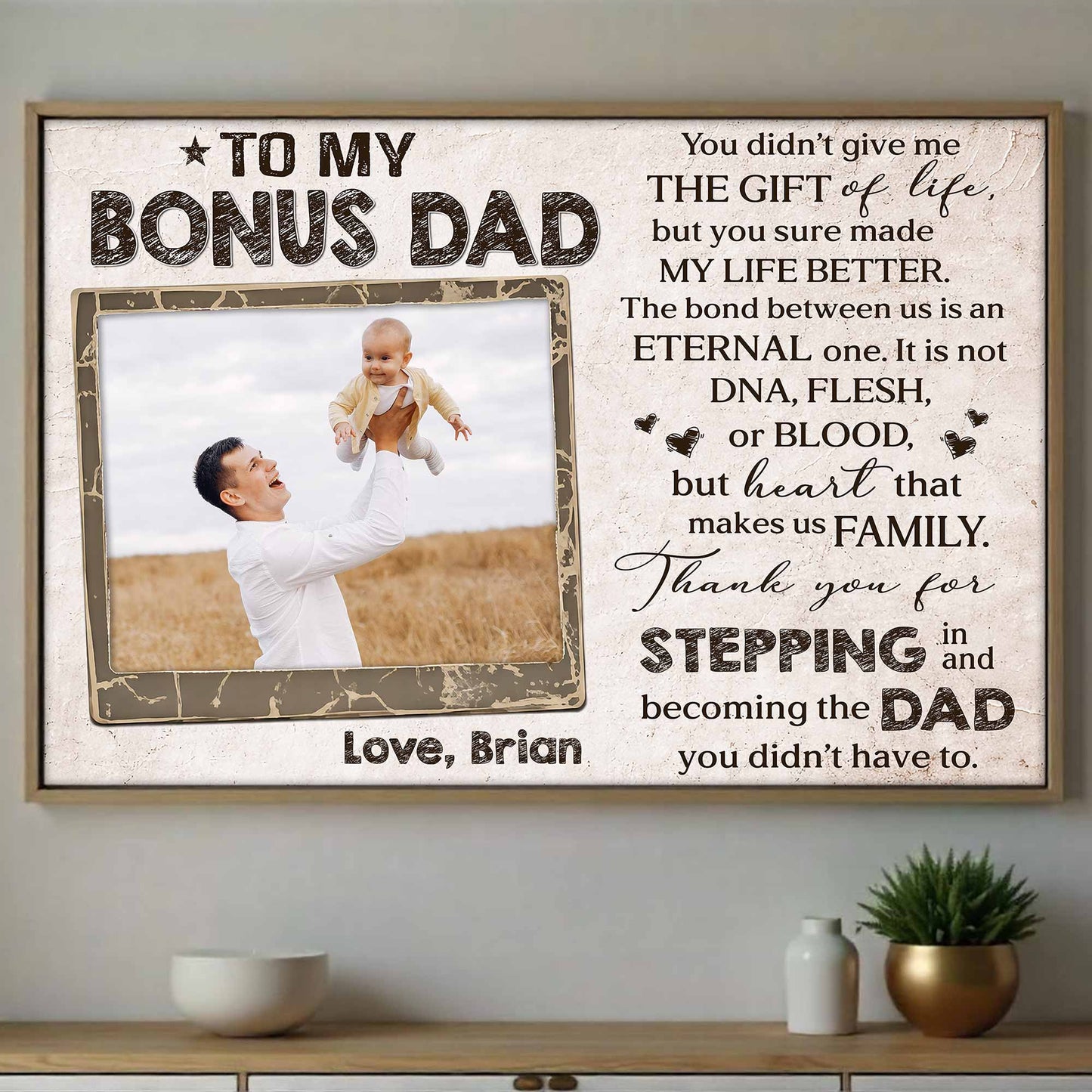 To My Bonus Dad Thank You For Stepping In