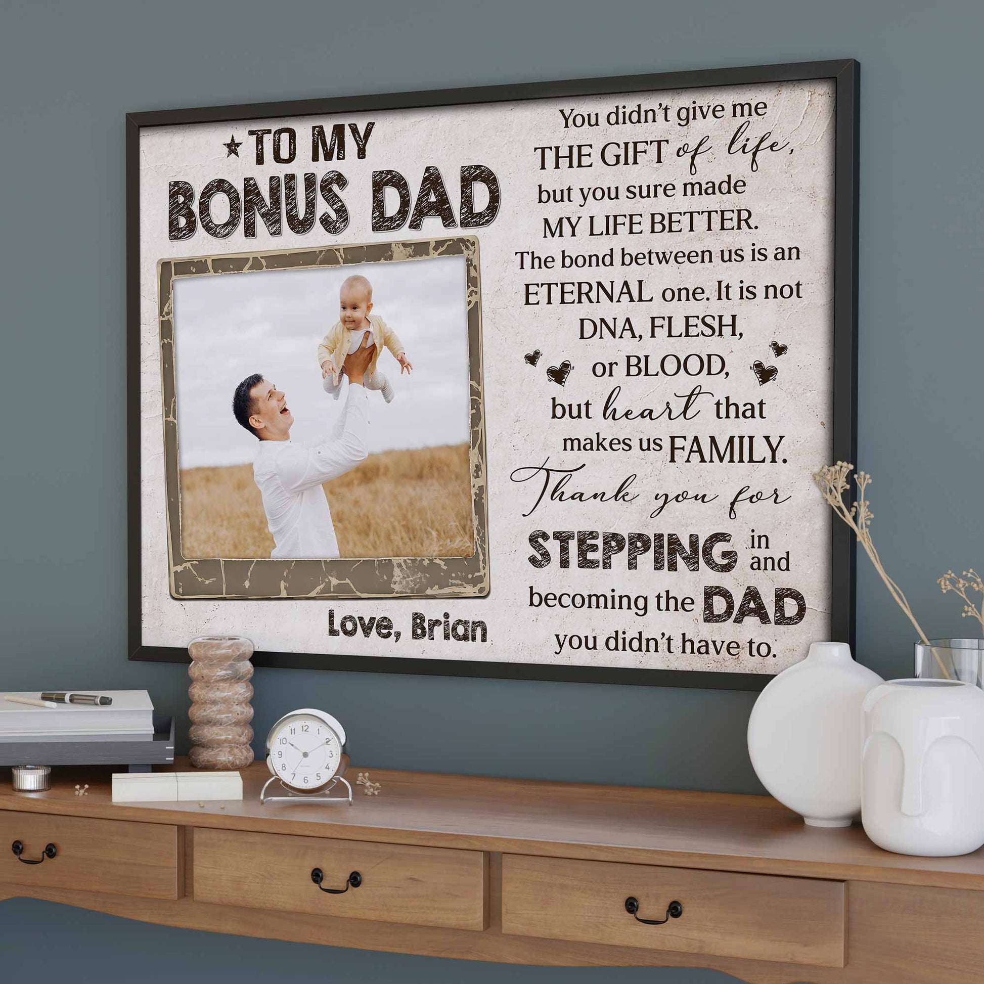 To My Bonus Dad Thank You For Stepping In