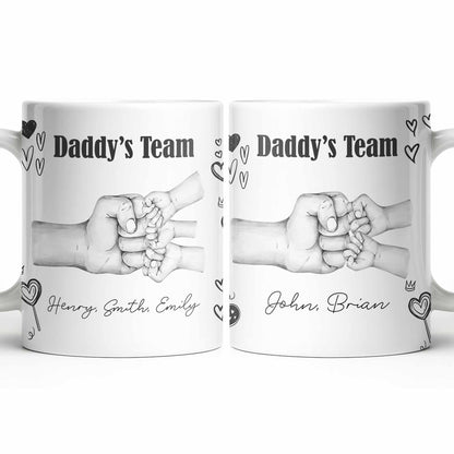Daddy's Team Hand Holding Design