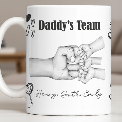 Daddy's Team Hand Holding Design