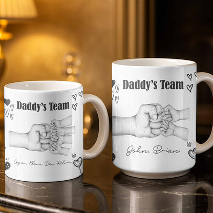 Daddy's Team Hand Holding Design
