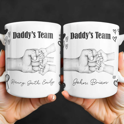 Daddy's Team Hand Holding Design