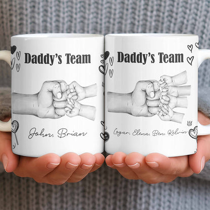 Daddy's Team Hand Holding Design