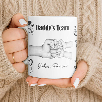 Daddy's Team Hand Holding Design