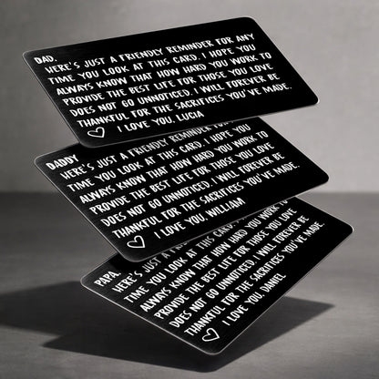 Friendly Reminder For Dad, Expressing Love and Gratitude