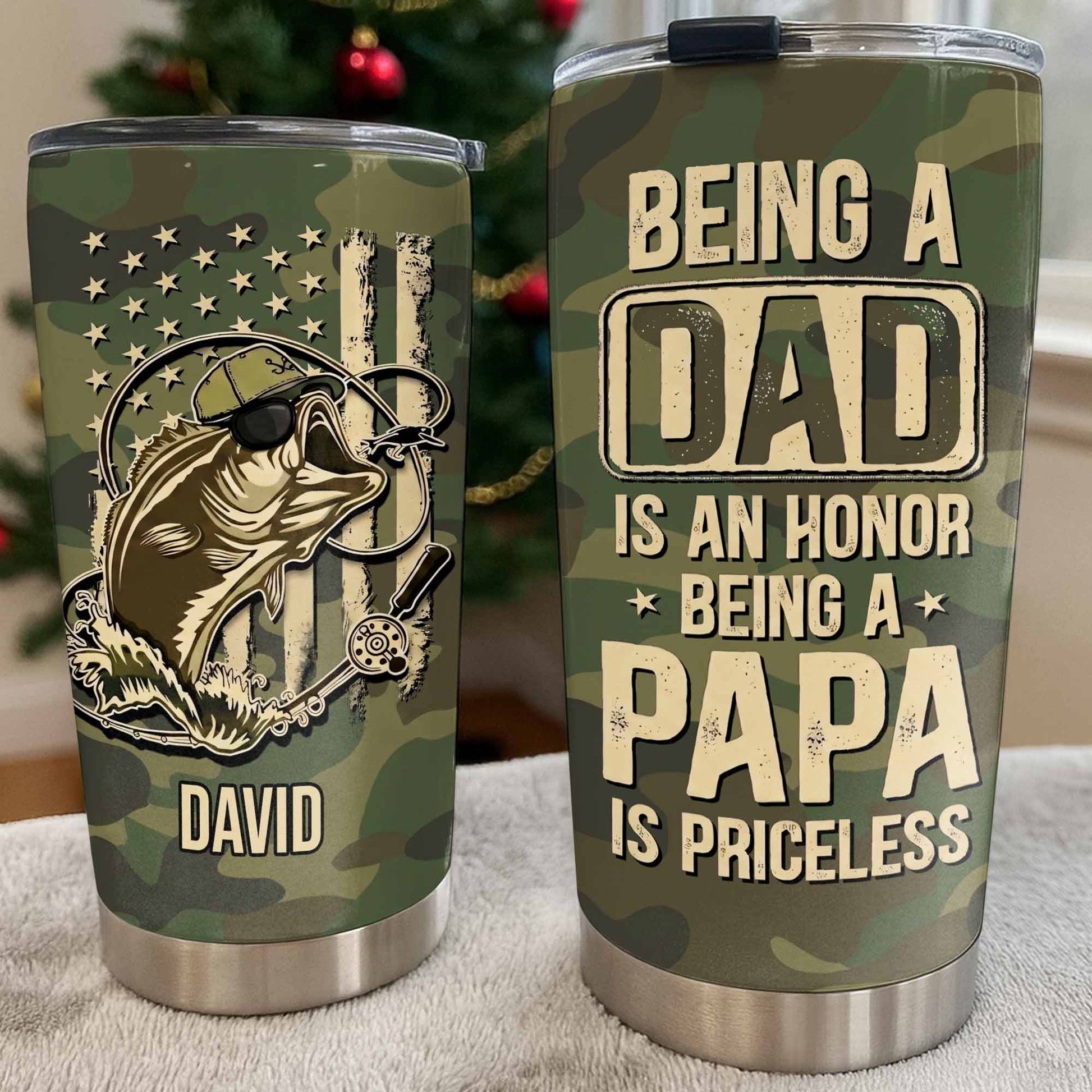 Being A Dad Is An Honor, Being a Papa Is Priceless, Bass, Camouflage