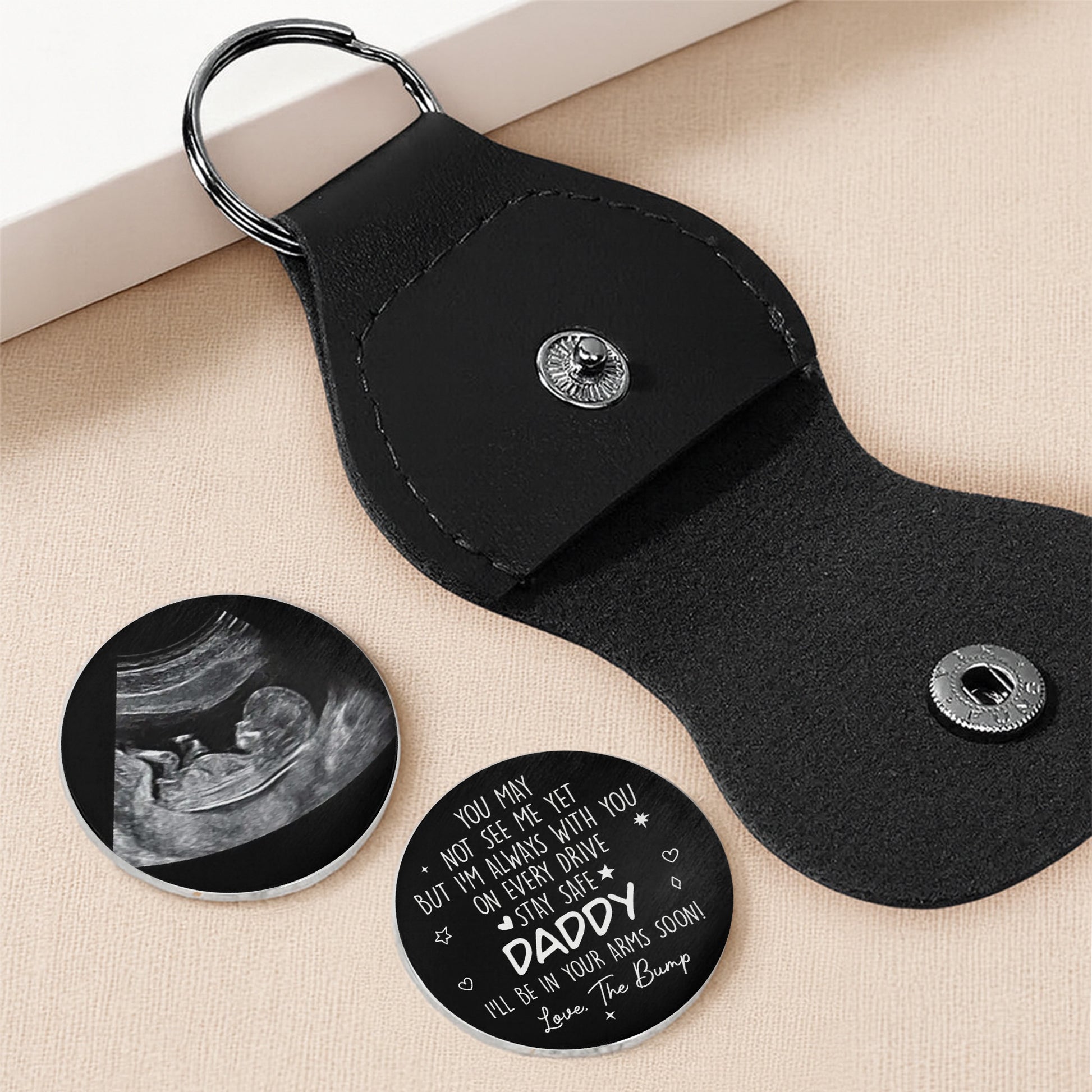 Love The Bump, Ultrasound Keyring For Expecting Dad