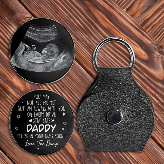 Love The Bump, Ultrasound Keyring For Expecting Dad