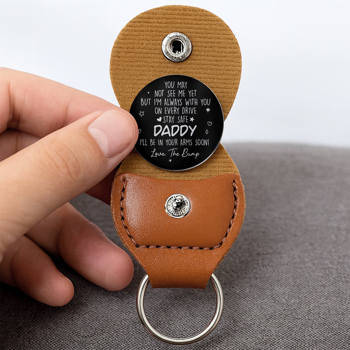 Love The Bump, Ultrasound Keyring For Expecting Dad