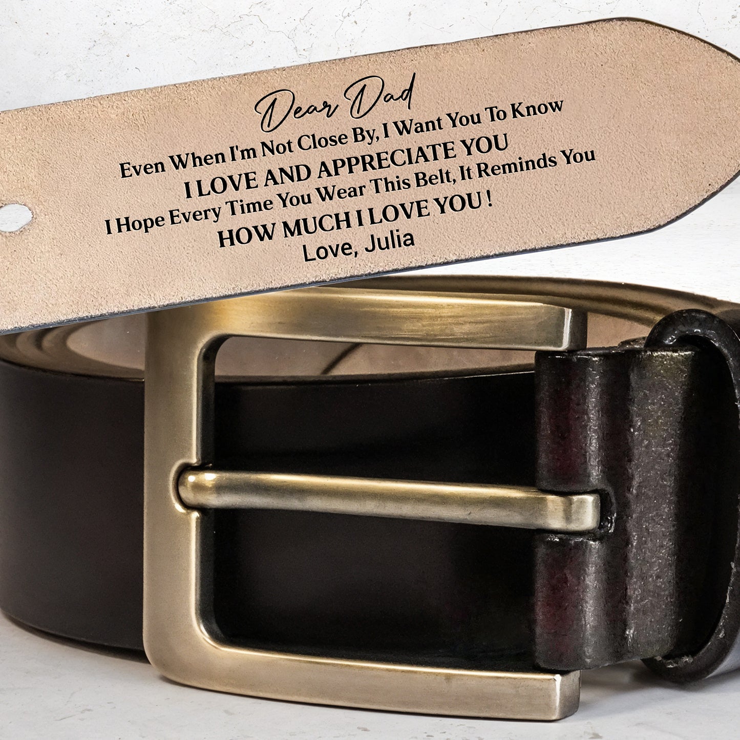 Dear Dad, Love And Appreciation Reminder Belt