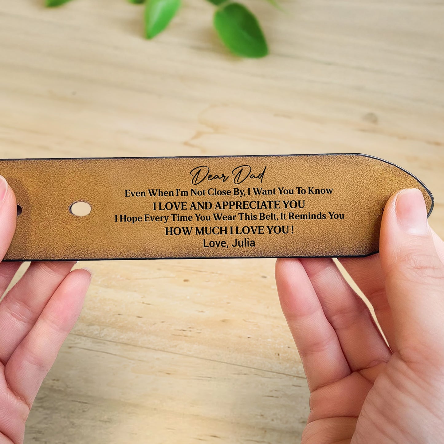 Dear Dad, Love And Appreciation Reminder Belt