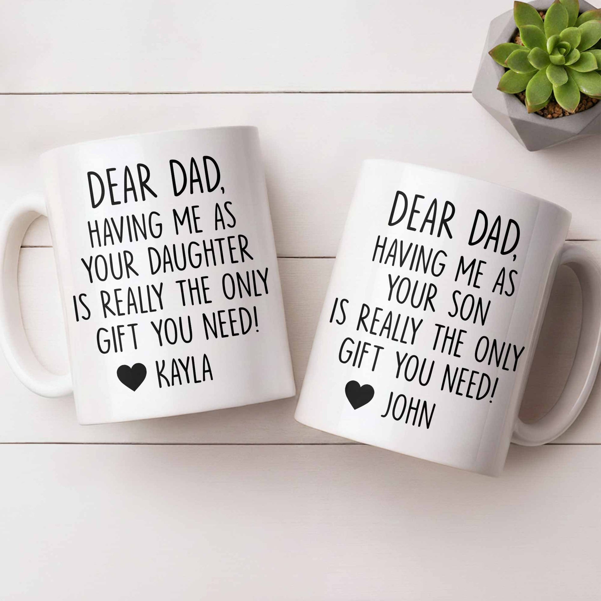 Dear Dad, The Only Gift You Need, Heart Design