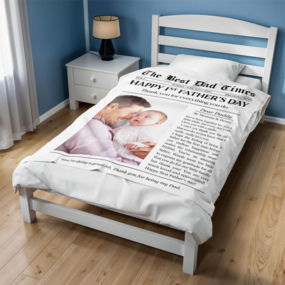 Happy 1st Father’s Day, Dad and Baby Blanket