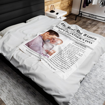 Happy 1st Father’s Day, Dad and Baby Blanket