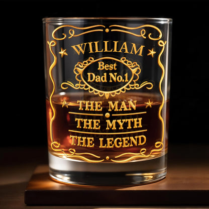 Best Dad No.1, The Man The Myth The Legend Glass