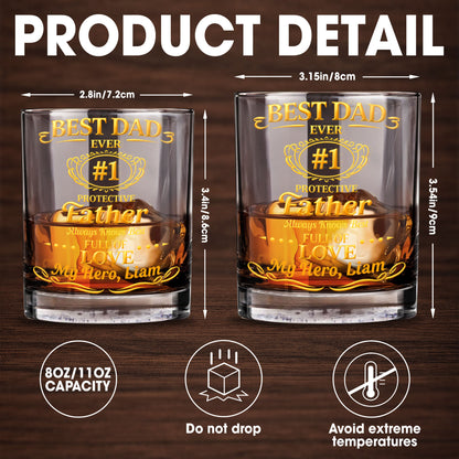 Best Dad Ever Protective Father My Hero Golden Frame