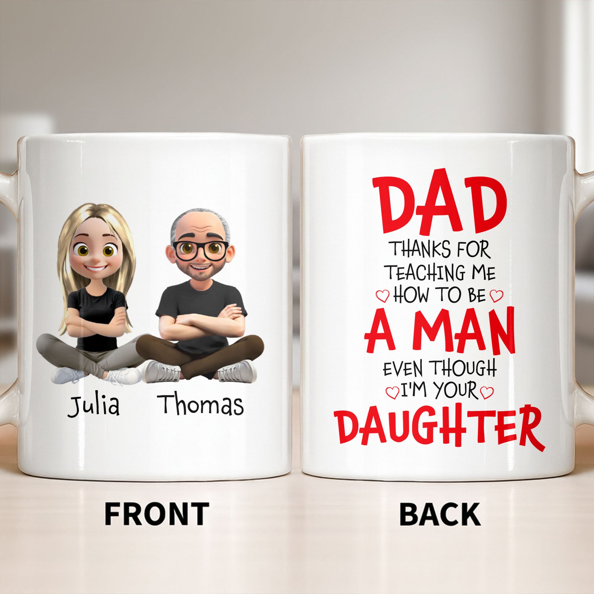 Our Bond Is Forever Side By Side Cartoon Couple