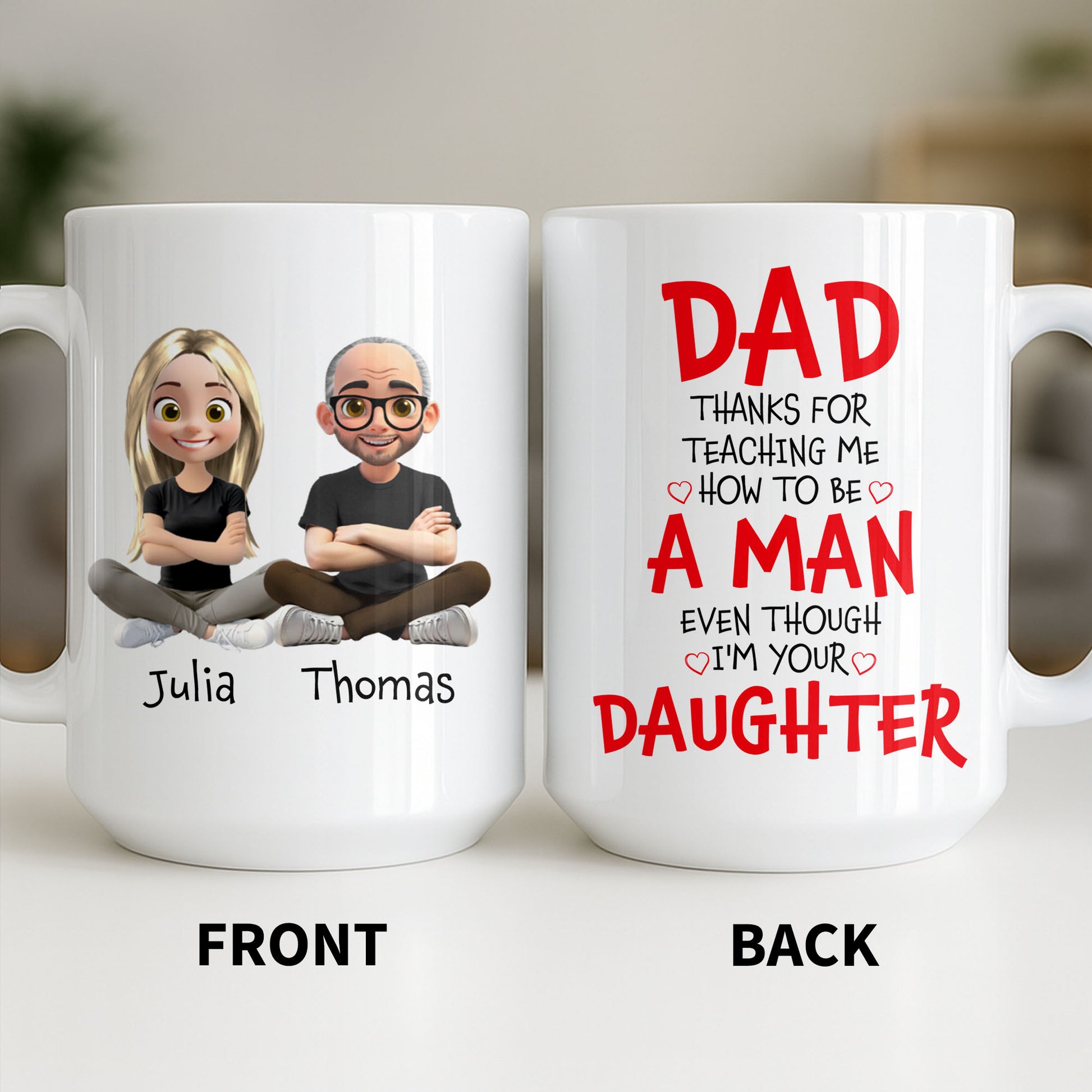 Our Bond Is Forever Side By Side Cartoon Couple