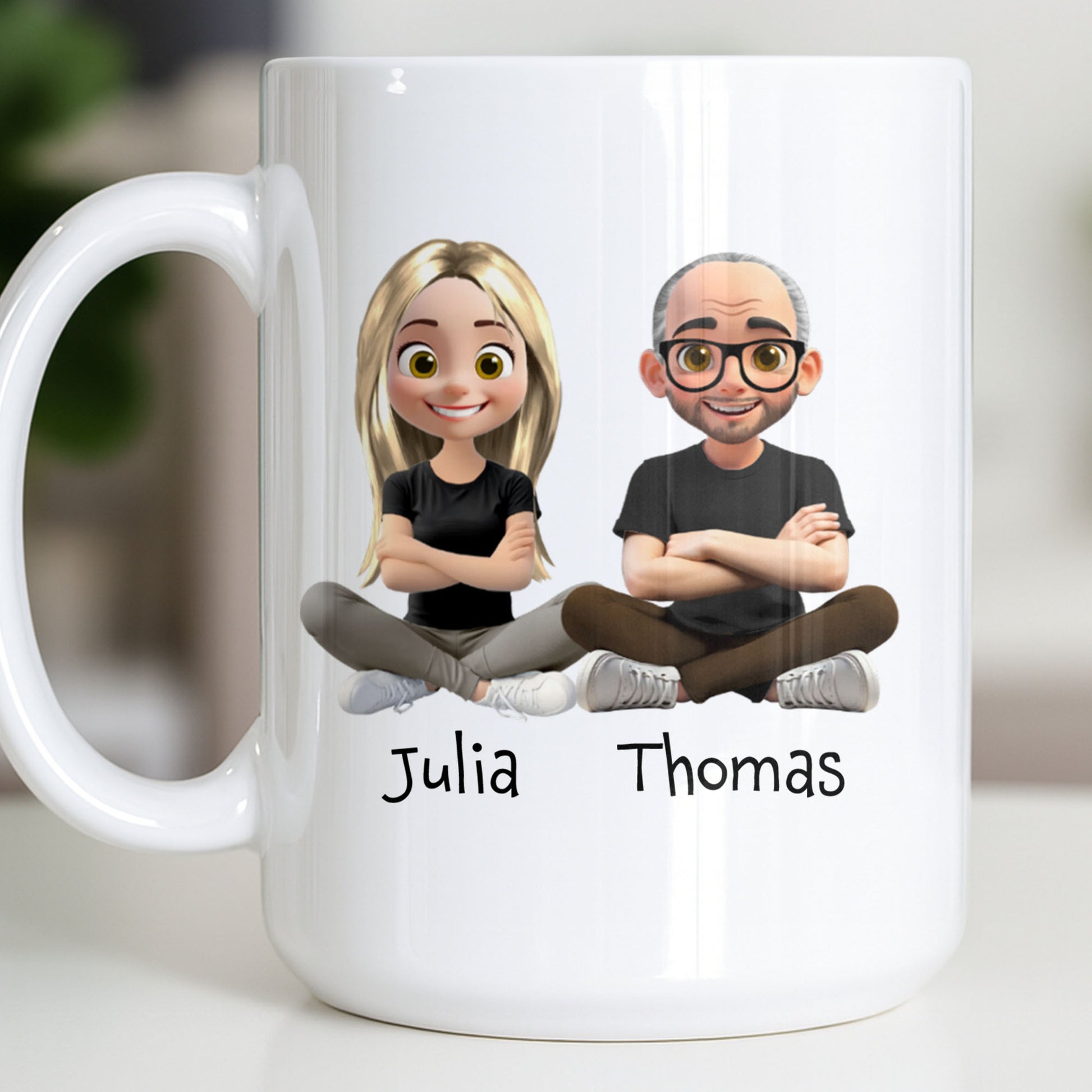 Our Bond Is Forever Side By Side Cartoon Couple