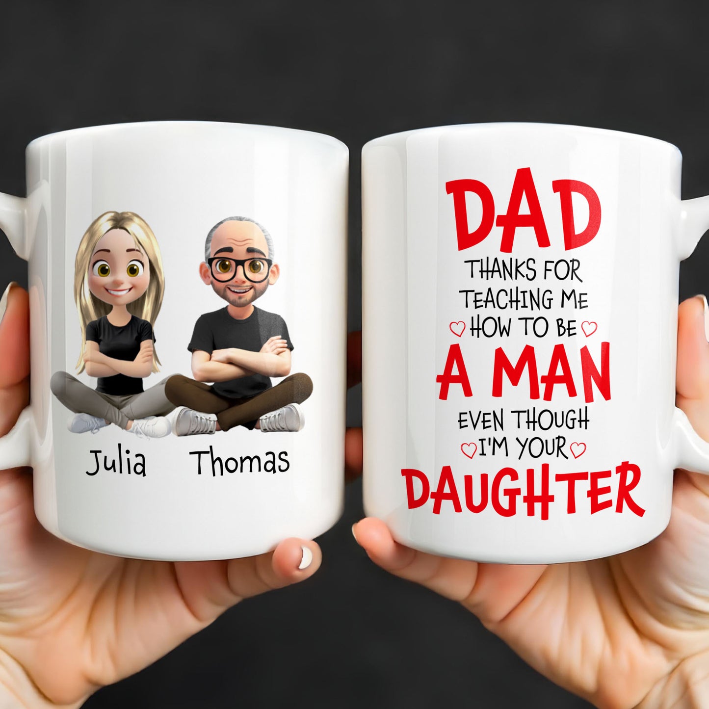 Our Bond Is Forever Side By Side Cartoon Couple