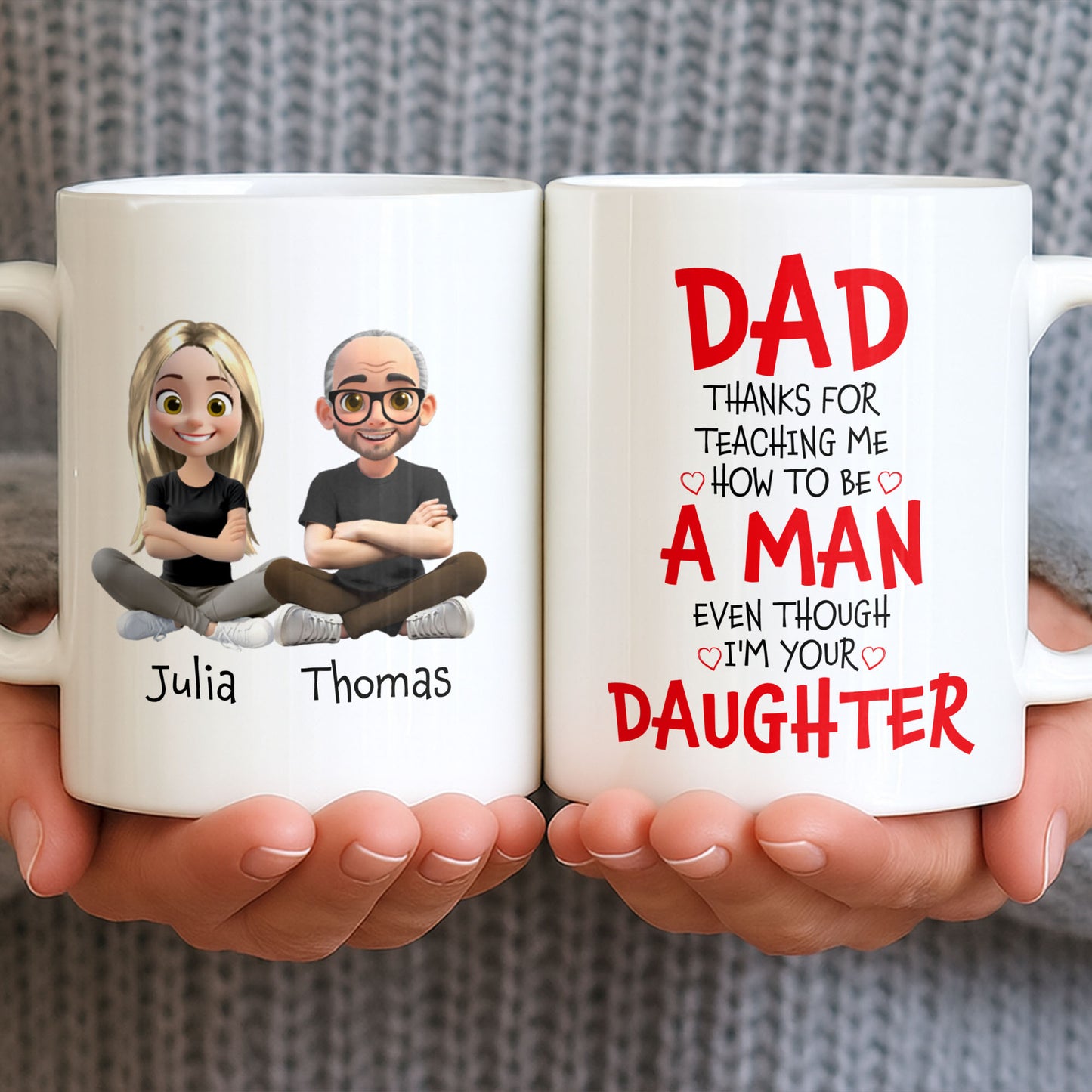 Our Bond Is Forever Side By Side Cartoon Couple