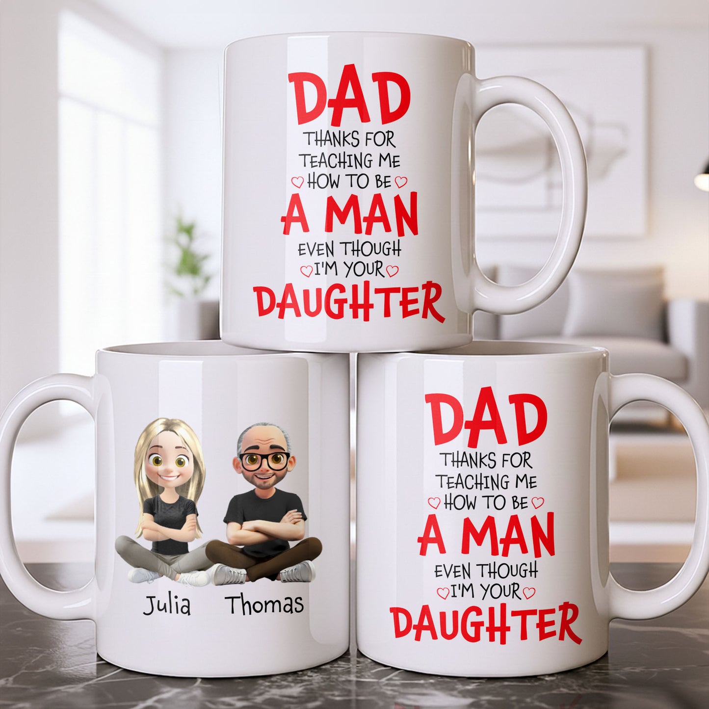 Our Bond Is Forever Side By Side Cartoon Couple