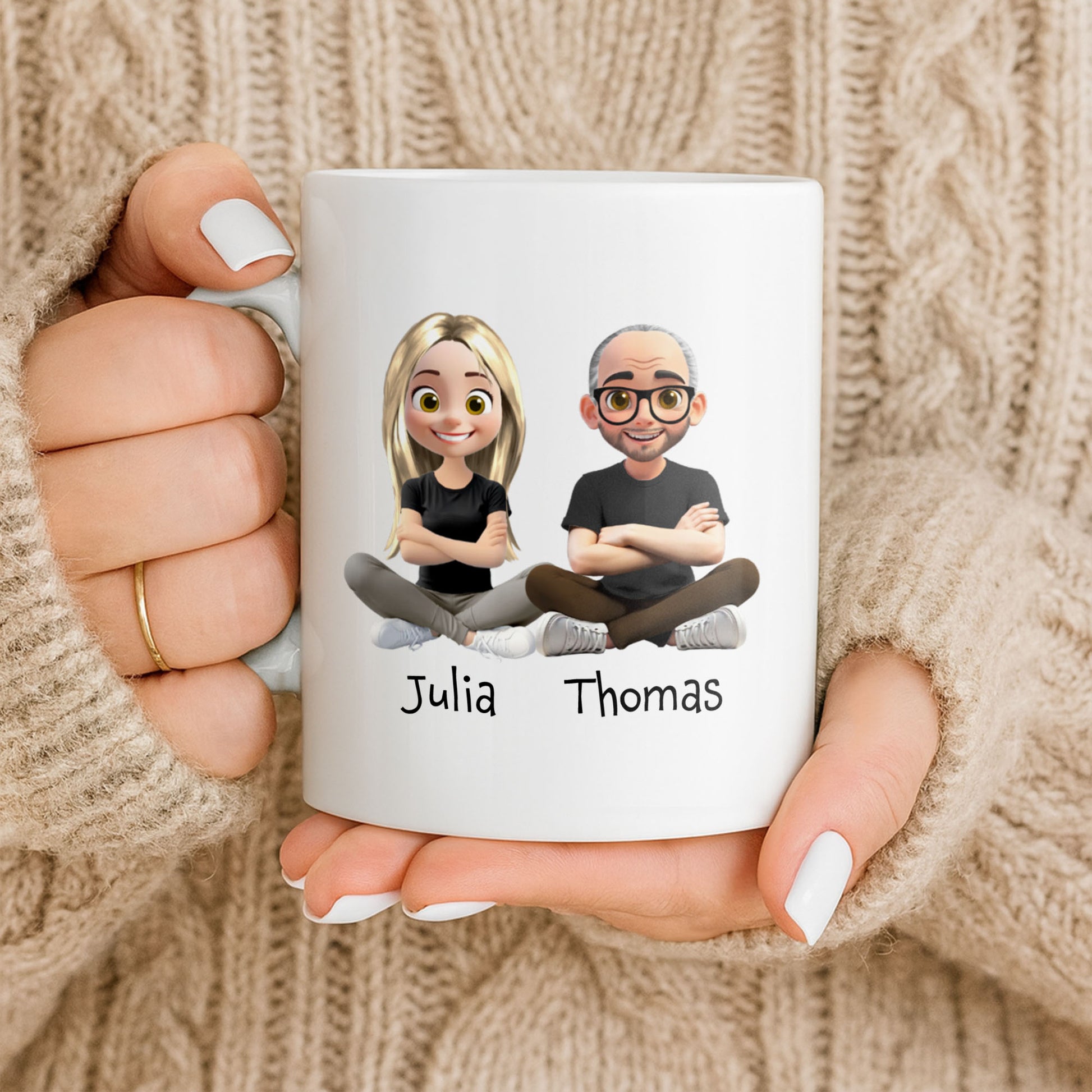 Our Bond Is Forever Side By Side Cartoon Couple